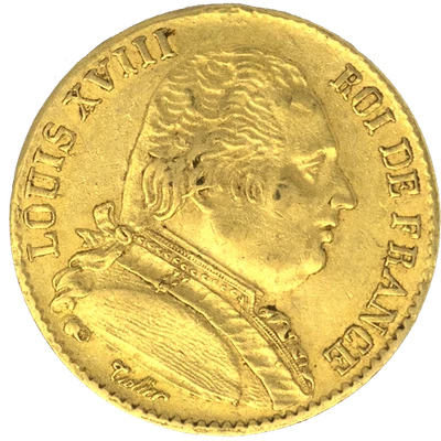 Louis XVIII-20 Francs 1815 Lille, France, Or, TTB - Photo 1/3