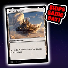 Serra's Sanctum - Custom Art Magic: The Gathering Playtest Card - Commander EDH