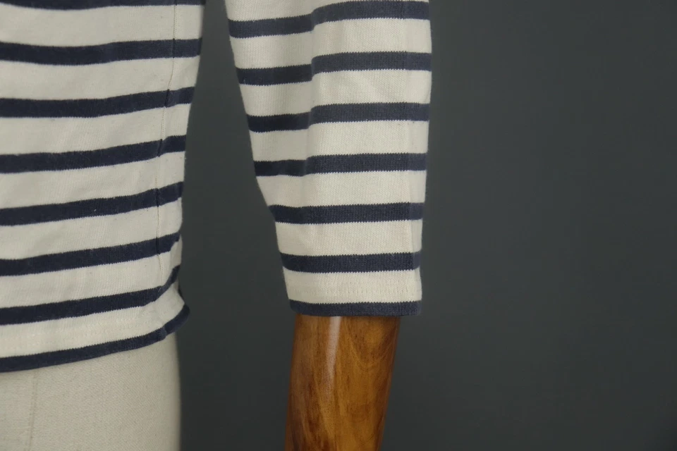 Saint James White & Black Striped Long Sleeve Crew Neck Blouse Top Size 10years - Image 4 of 4