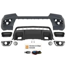 Front Bumper Cover Assembly For 2015-2020 Chevy Colorado w/ Fog Light w/o Grille