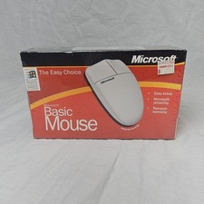 Vintage MICROSOFT Basic Mouse 1.0 PS/2 Window...
