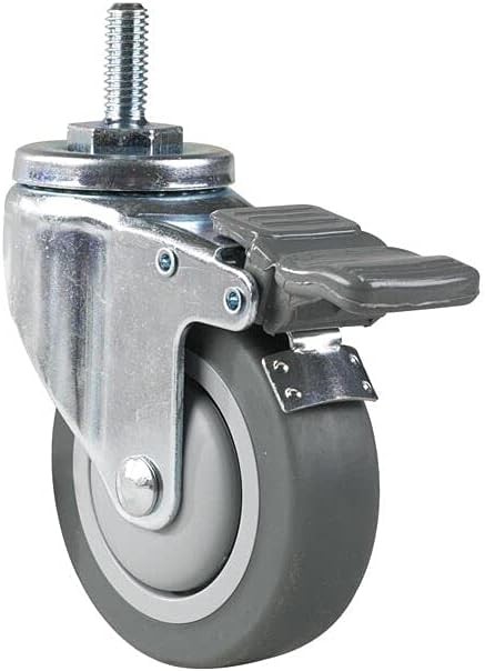 Rubber/steel Pet Electric Table Caster Brushed_steel