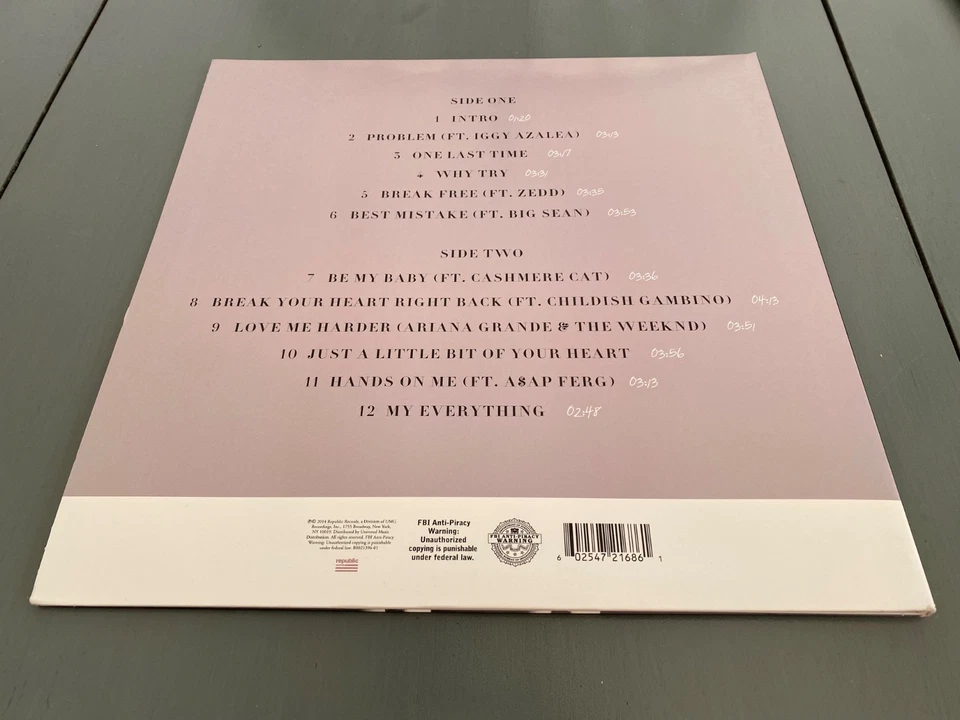 Ariana Grande My Everything Lavender Vinyl LP Urban Outfitters /1,500 RARE EX+ - Image 4 of 4
