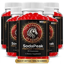 (5 Pack) Soda Peak Male Gummies, SodaPeak Support Supplement (150 Gummies)