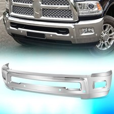 For 2010-2018 Dodge Ram 2500 3500 Front Bumper Face Bar W Fog Lamp Holes Chrome