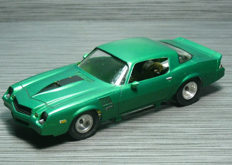 1960's SLOT CAR Custom Art- '78 Chevy Camaro Z28 Monogram brASS Chassi VNTG 1/32