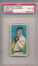 1910 T206 SWEET CAPORAL - CHRISTY MATHEWSON - PSA 4 VG-EX (SVSC) CENTERED!