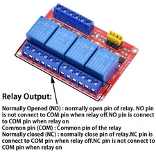 2PCS 4 Channel 5V Relay Module with Optocoupler High or Low Level Trigger Exp...