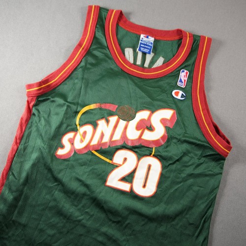 Vintage Champion Seattle SuperSonics Gary Payton #20 Boy Jersey L 14-16