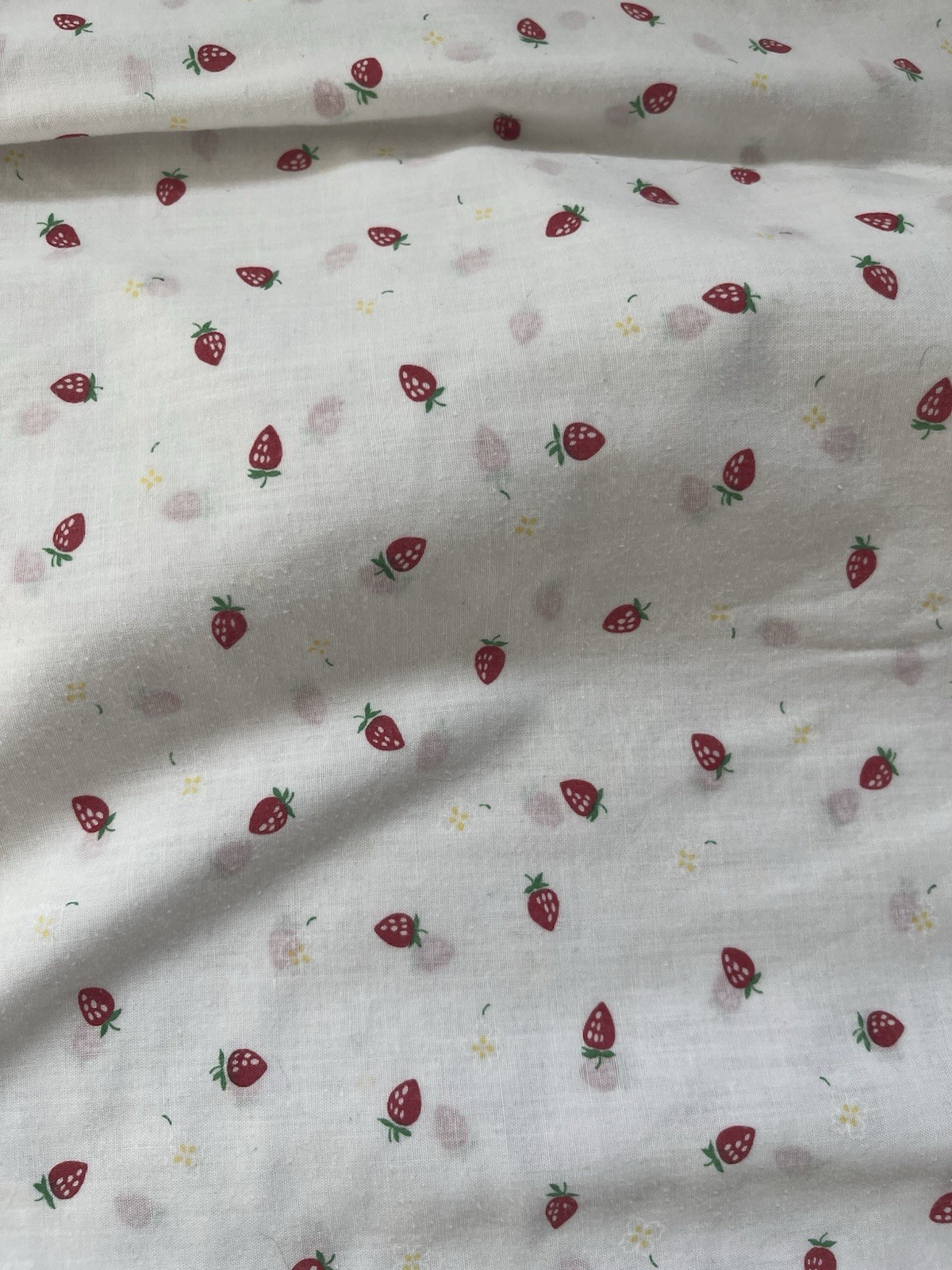 Set lettino fragola cura della mamma vintage copripiumino, piumone e tende anni 80 foto 3