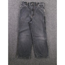 Arizona Carpenter Jean Jeans Kids 7 Slim Black Denim Straight Leg Baggy Y2K