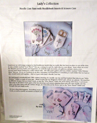 HTF Brightneedle LADY'S COLLECTION SCISSORS CASE & NDL CASE FANS Pattern
