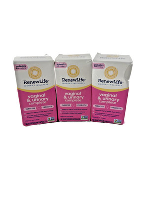 3X RenewLife Womens Wellness Vaginal & Urinary 60Caps EXP 4/2026 BOX DAMAGE