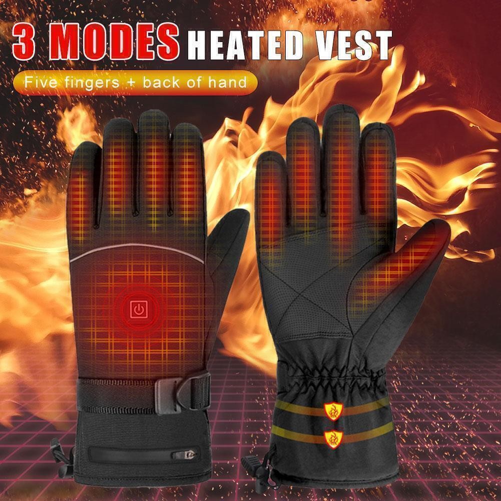 Elektrisch beheizte Handschuhe Thermo-Motorradhandschuhe mit wiederaufladba W3S7