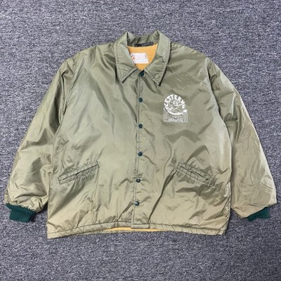 Vintage 70s RARE Letterman University of Hawaii Green Fleece Lined Jacket Sz XL