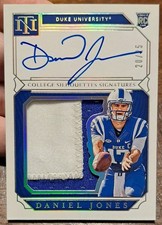 2019 National Treasures Collegiate College Materials Signatures Daniel Jones /25