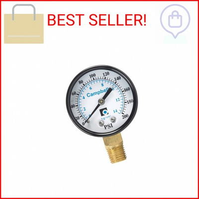 #ad Campbell Pressure Gauge 0 200 LF MfrPartNo PG2T NL $15.36