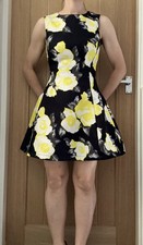 AX Paris navy blue and yellow flowers dress