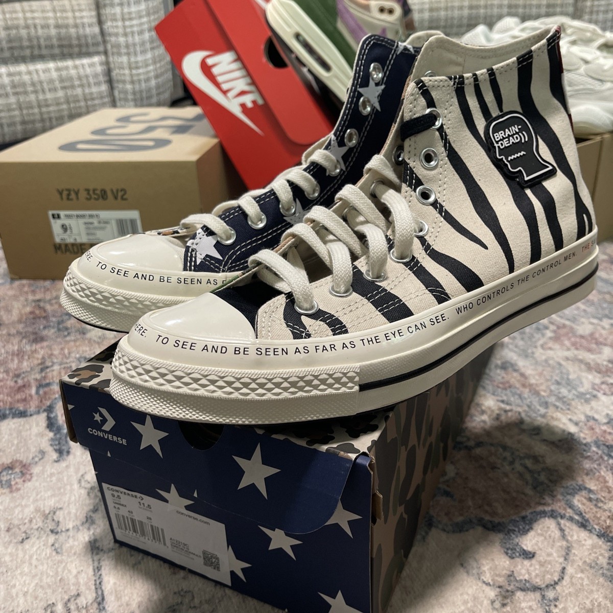 ブレインデッド Converse x Brain Dead Chuck 70 High Top Sneakers 9.5 - A12219C