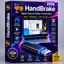 HandBrake 2026 Video Converter Software Transcode Rip Compress Windows or MAC