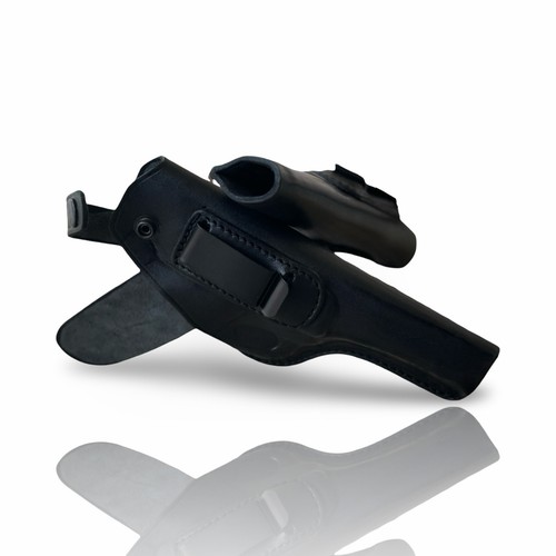 Leather Gun Holster for Luger P08, OWB, Right Left Handed, Black Brown Color - Picture 20 of 36
