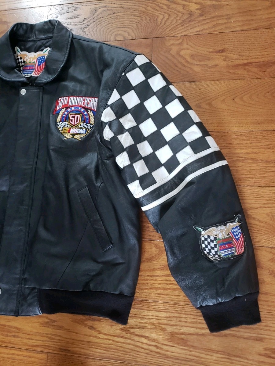 Vintage 1998 Jeff Hamilton NASCAR 50th Anniversary Leather Racing