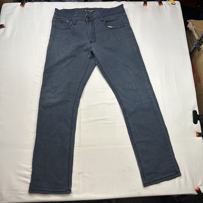 Victorious Los Angeles Men's Gray Denim Jeans Faded Wash Size 34x32 (Fit 34x30)