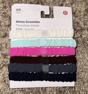 Set of 8 Lululemon scrunchies- Lot Of 5 Lululemon Uplifting Scrunchie *Fleece Bow Navy Red  main image 3