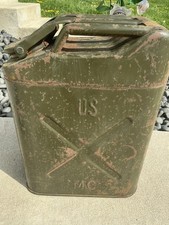 Us Military Surplus Olive Drab Metal Jerry Can Collectible Militaria