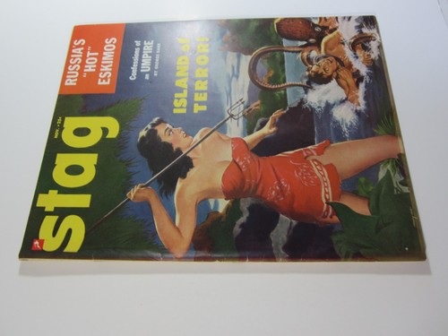 Stag Magazine v. 1 #5, Nov. 1950 VG/FN Great GGA Octopus Attack Cover! - Foto 2 di 5