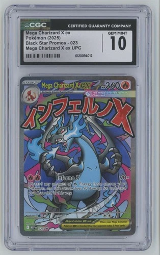 2025 Pokemon Black Star Promo UPC Mega Charizard X ex CGC 10 #023