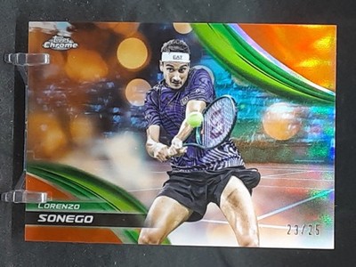 LORENZO SONEGO 2025 TOPPS CHROME ORANGE REFRACTOR /25 QQ