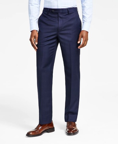 Lauren Ralph Lauren Men Classic fit Dress Pants 32 / 30 Navy Blue Plaid Stretch
