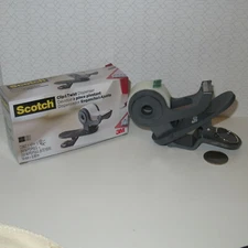NEW 3M Scotch Clip & Twist Desktop Tape Dispenser SWIVELS ONE HAND WRAPPING