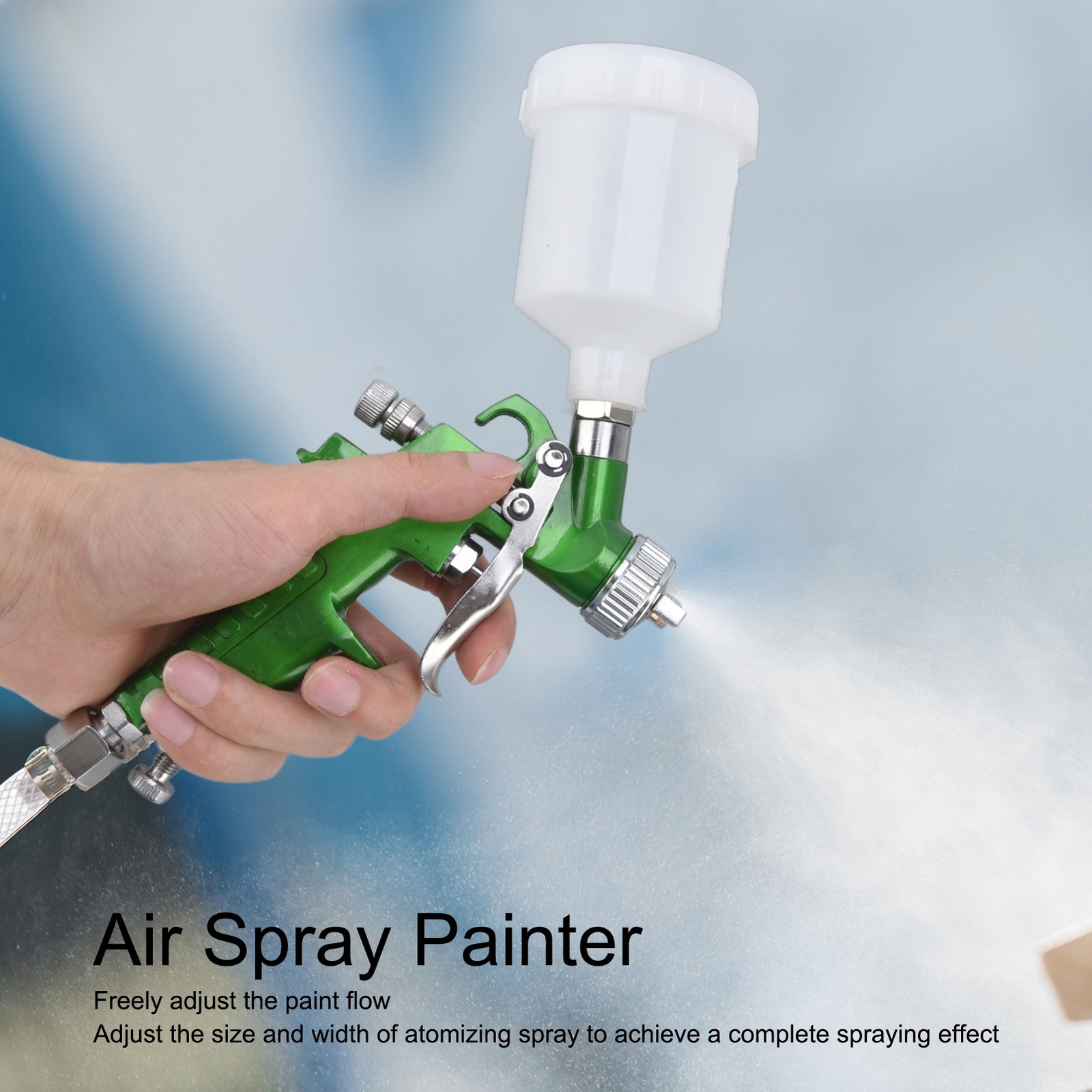 Mini Air Spray Gun HVLP 0.8MM Auto Car Detail Touch Up Paint Sprayer