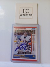 Kevin Poulin Signed Score Rookies &amp;Traded Signature Auto Autograph Islanders Coa