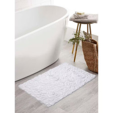 Bell Flower Collection 100 Cotton Tufted Bath Rugs, 21 In. X34 In. Rectangle, W