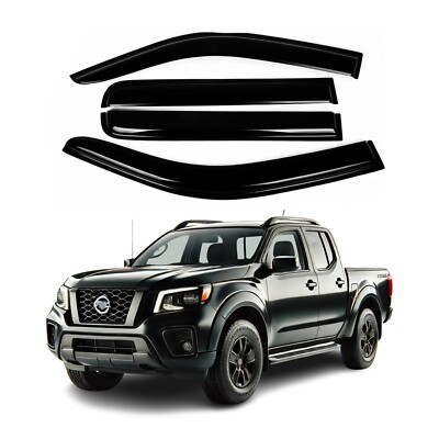 Fits for  2005-2020 Nissan Frontier & Navara Crew Cab Window Visor Sun Rain