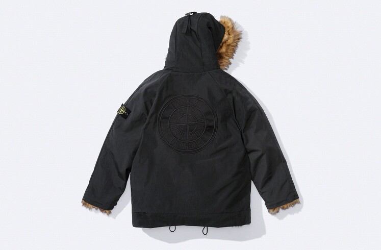 Brand New Supreme Stone Island Reversible Faux Fur Jacket Black Size S