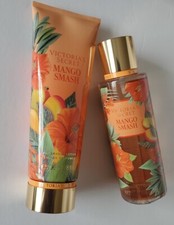 2 PCS SET VICTORIA'S SECRET MANGO SMASH FRAGRANCE MIST SPRAY  BODY LOTION NEW