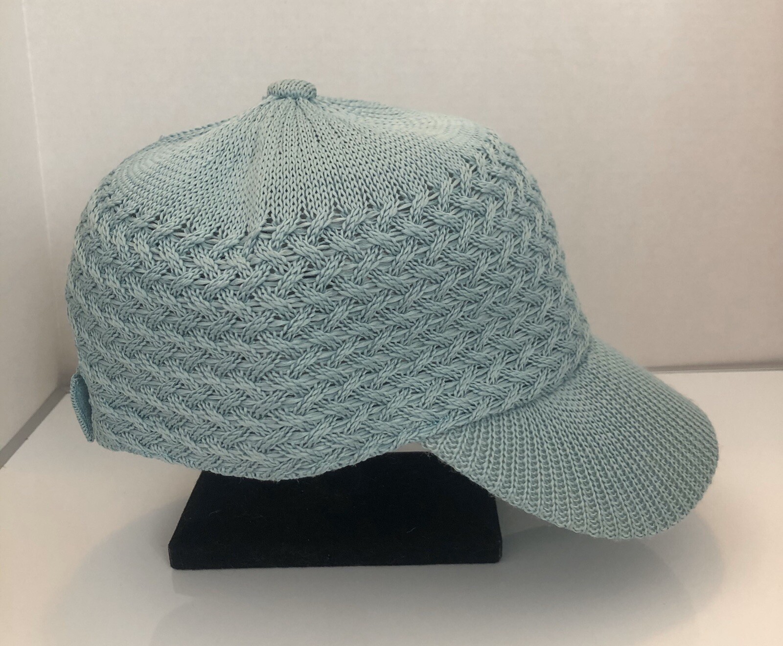 Women’s Blue/Green Cable Knit Baseball Cap Hat eBay