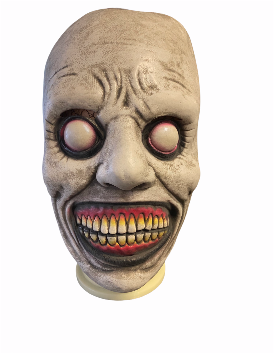 Horror Scary Exorcist Face Mask Demon Smile for Halloween Cosplay