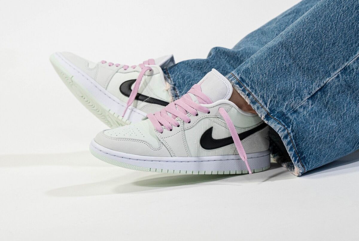 Women Nike Air Jordan 1 Low SE Barely Green AKA High Mid Women Nike Air Jordan 1 Low SE Barely Green AKA High Mid