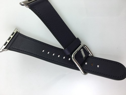 Original authentique Apple Watch boucle classique bracelet en cuir 40 mm 38 mm 41 mm S10 42 mm - Photo 20 sur 120