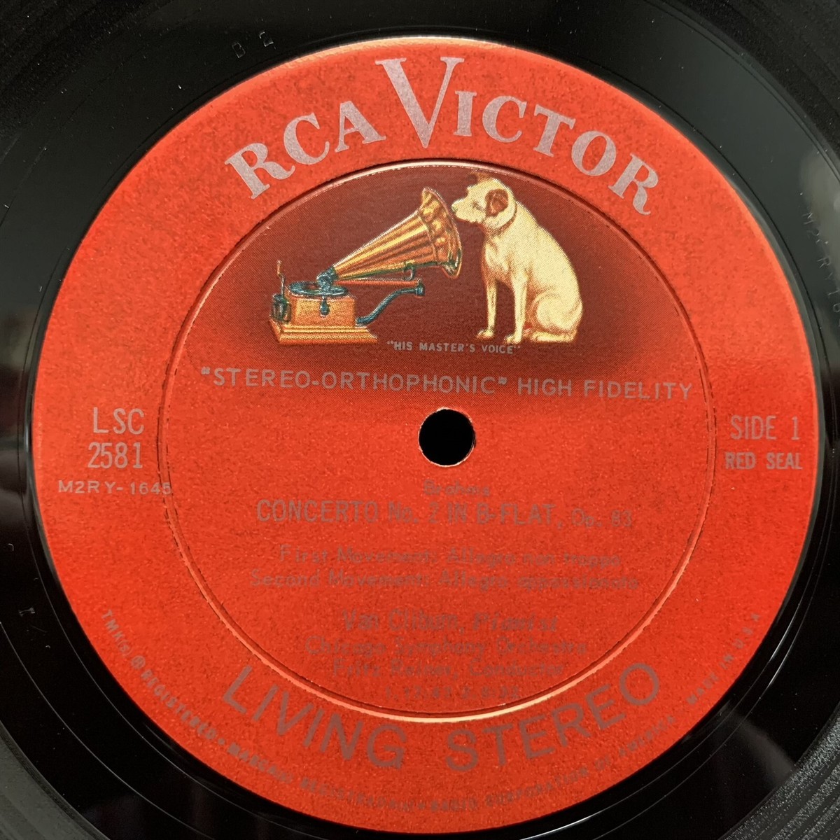 RCA Living Stereo LSC-2581 BRAHMS Concerto #2 - VAN CLIBURN