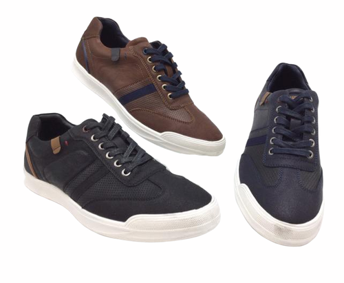 Scarpe da Uomo Sneakers in Eco Pelle Sportive Eleganti Casual Nero Blu  Marrone | eBay