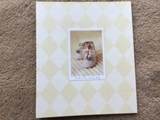 NEW HALLMARK BABY SHOES LARGE POSTBOUND SCRAPBOOK ALBUM YELLOW NWT NIB GIFT 
