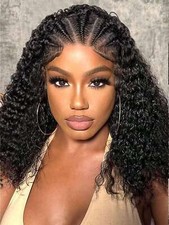 Braided Wigs 100 Human Hair 13X4 Lace Front Wig Braided Wigs With Baby Hair Wig