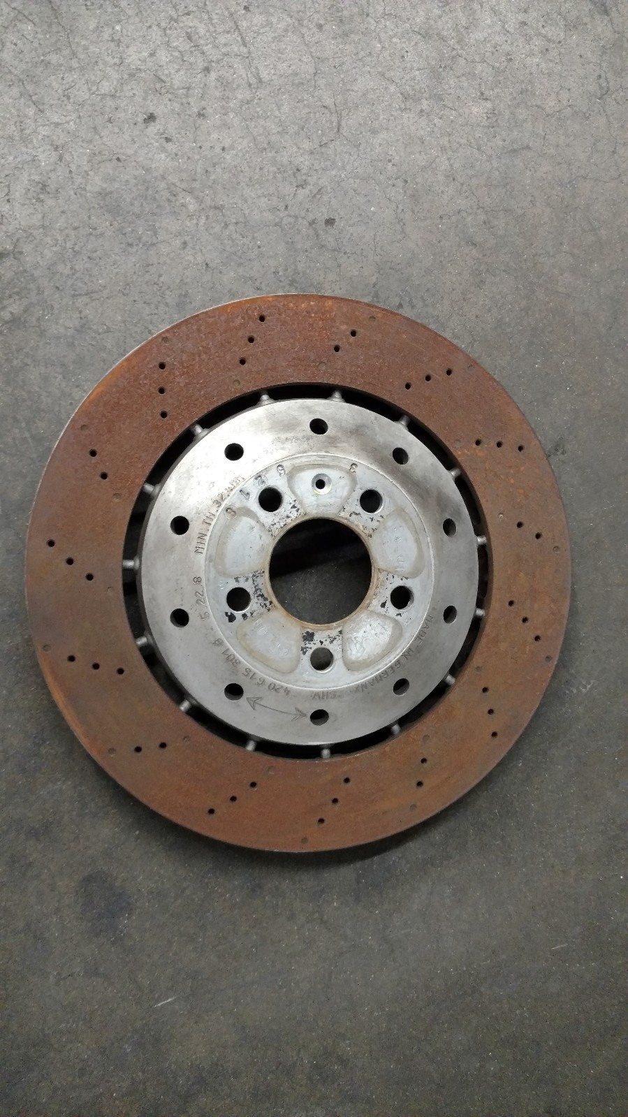 LAMBORGHINI GALLARDO LP560 FRONT LEFT BRAKE DISC ROTOR OEM 420615301B