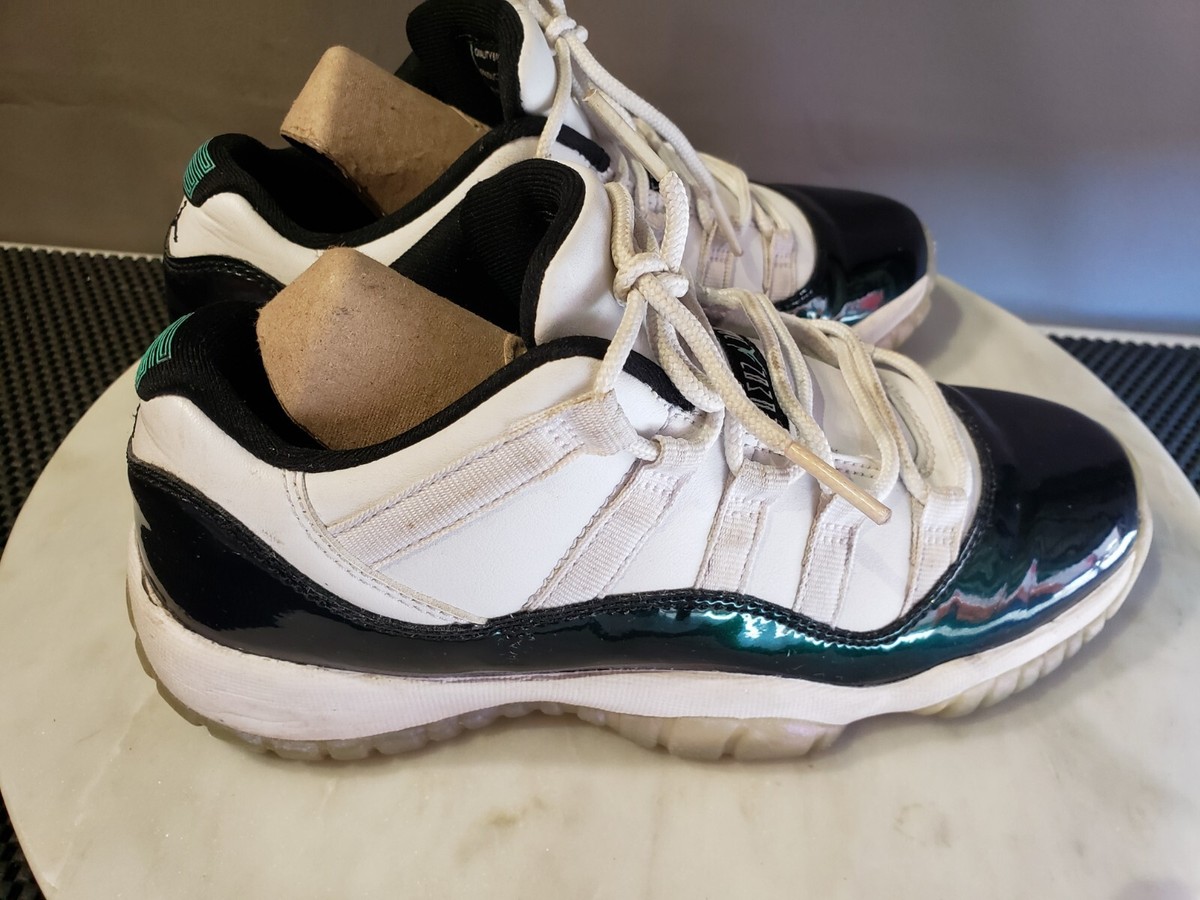 Nike Air Jordan 11 Retro Low Emerald Easter Sz Y